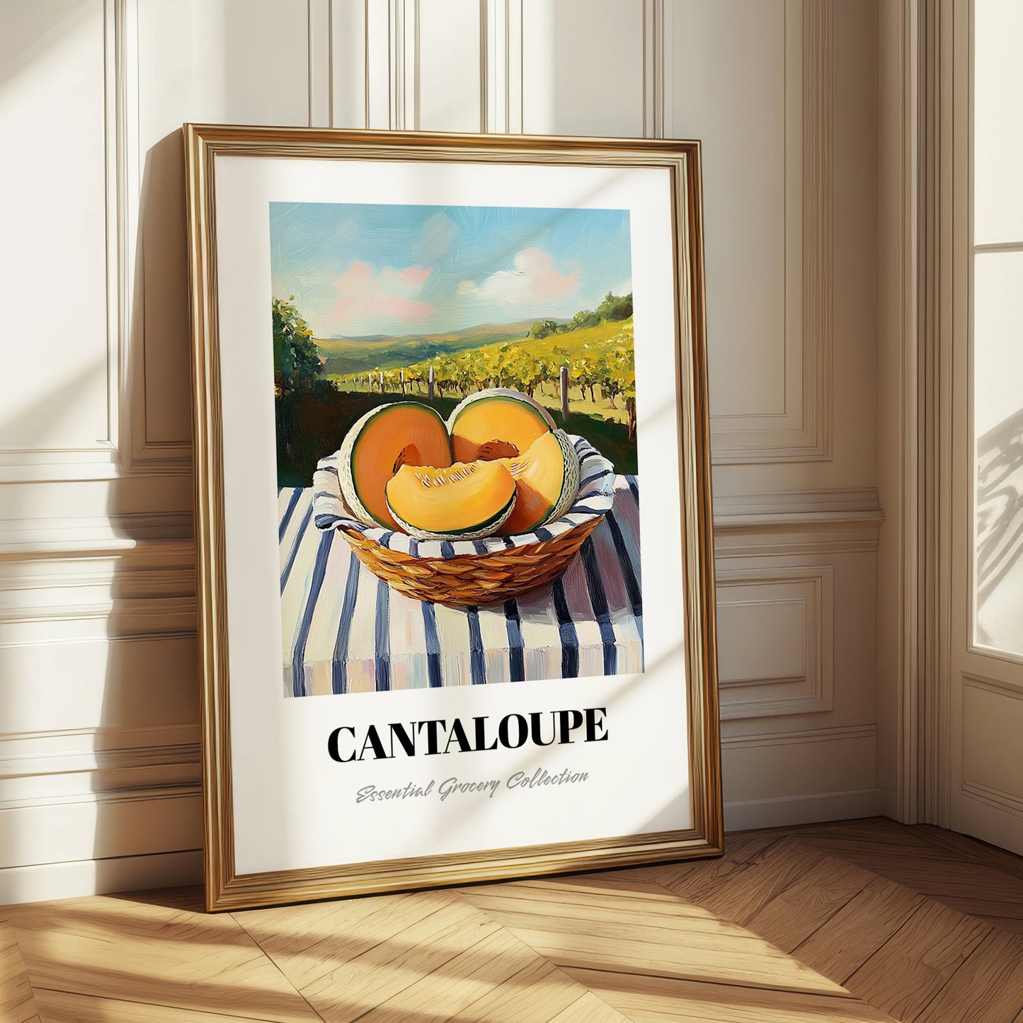 Cantaloupe – Valley Café Scene, Fruit Print