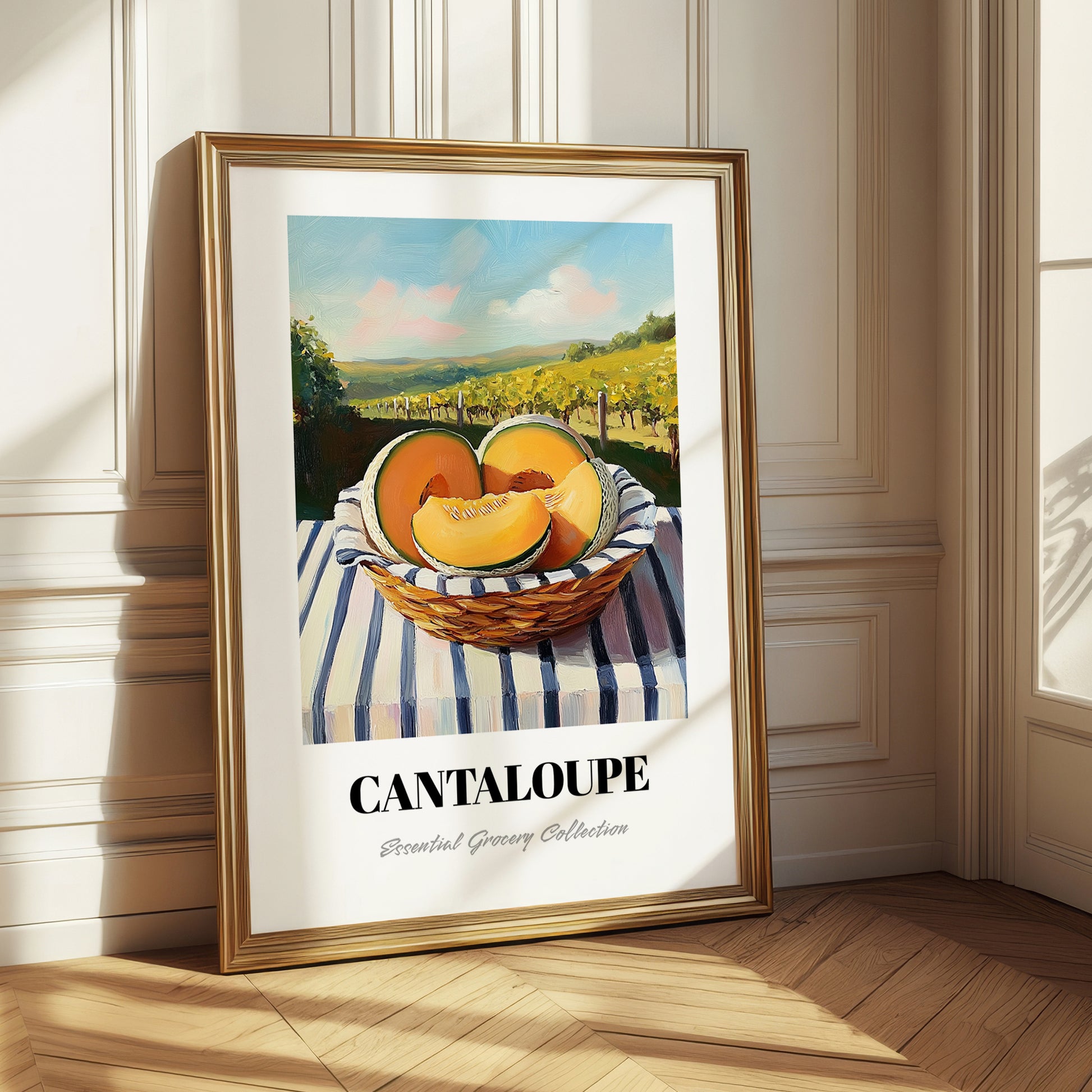 Cantaloupe – Valley Café Scene, Fruit Print