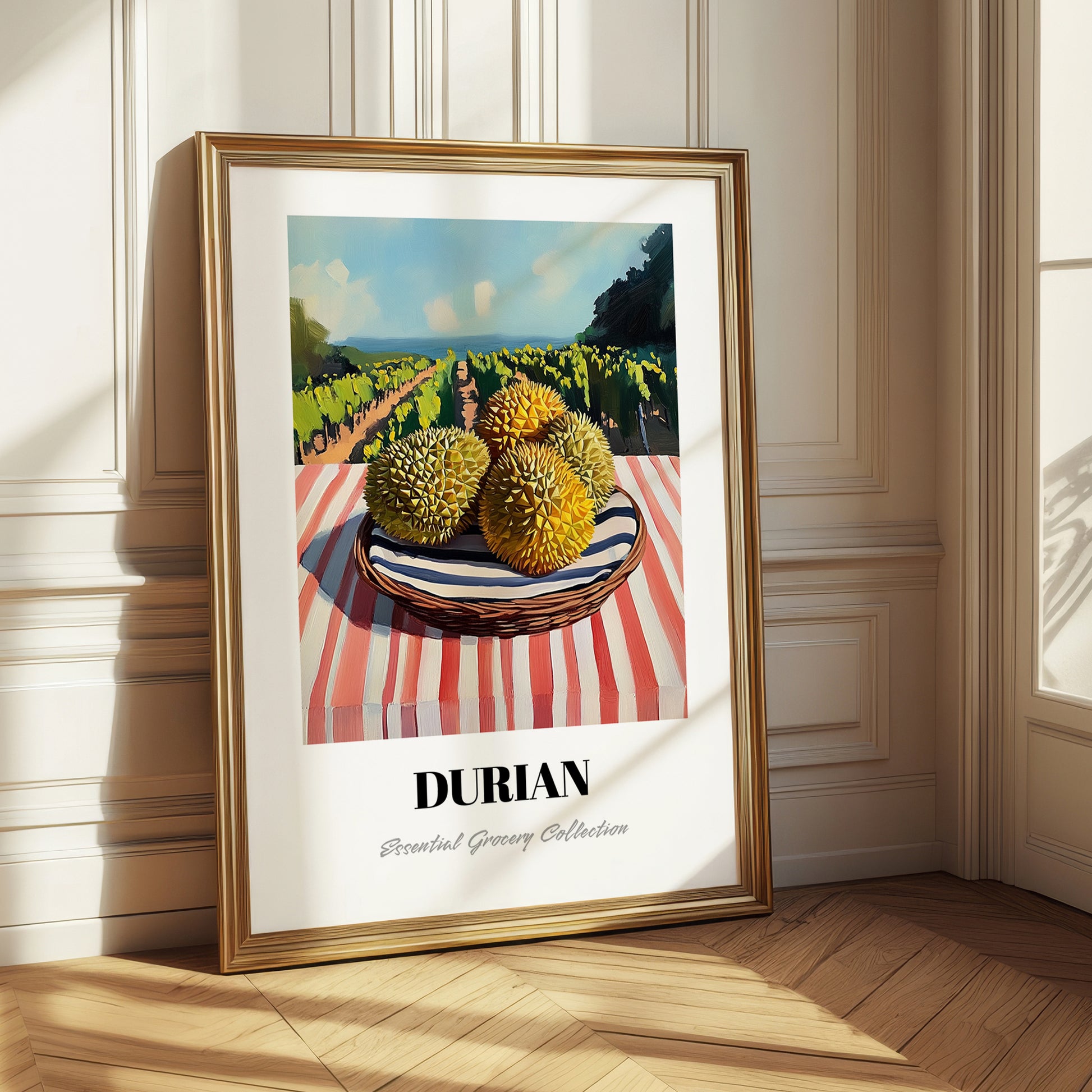 Durian – Valley Café Scene, Fruit Painting