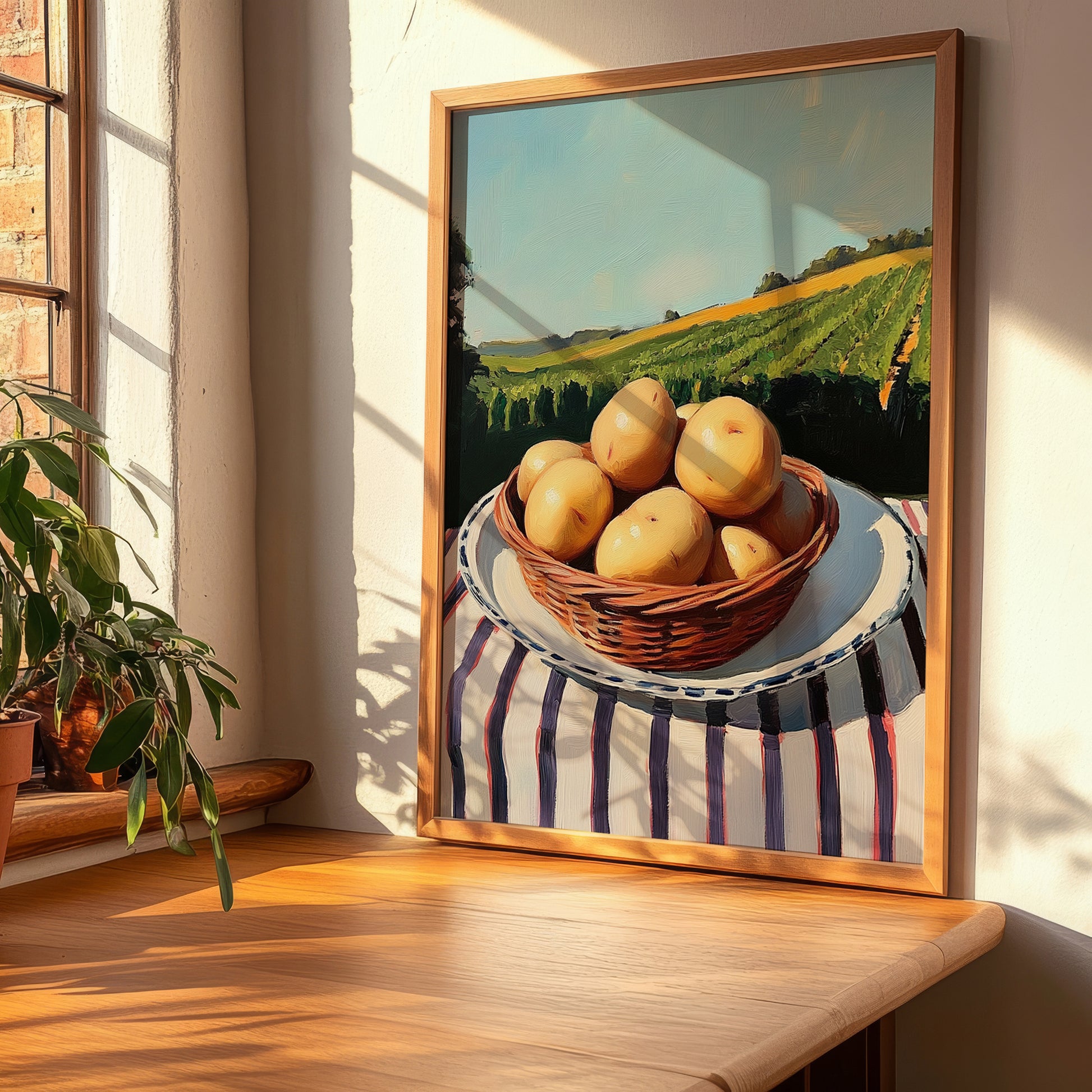 Potato – Green Valley Landscape, Vegetable Art, clean layout with no caption
