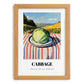 Cabbage – Valley Café Scene, Vegetable Still Life, set in oak frame