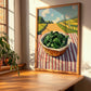 Spinach – Green Valley Landscape, Vegetable Print, clean layout with no caption