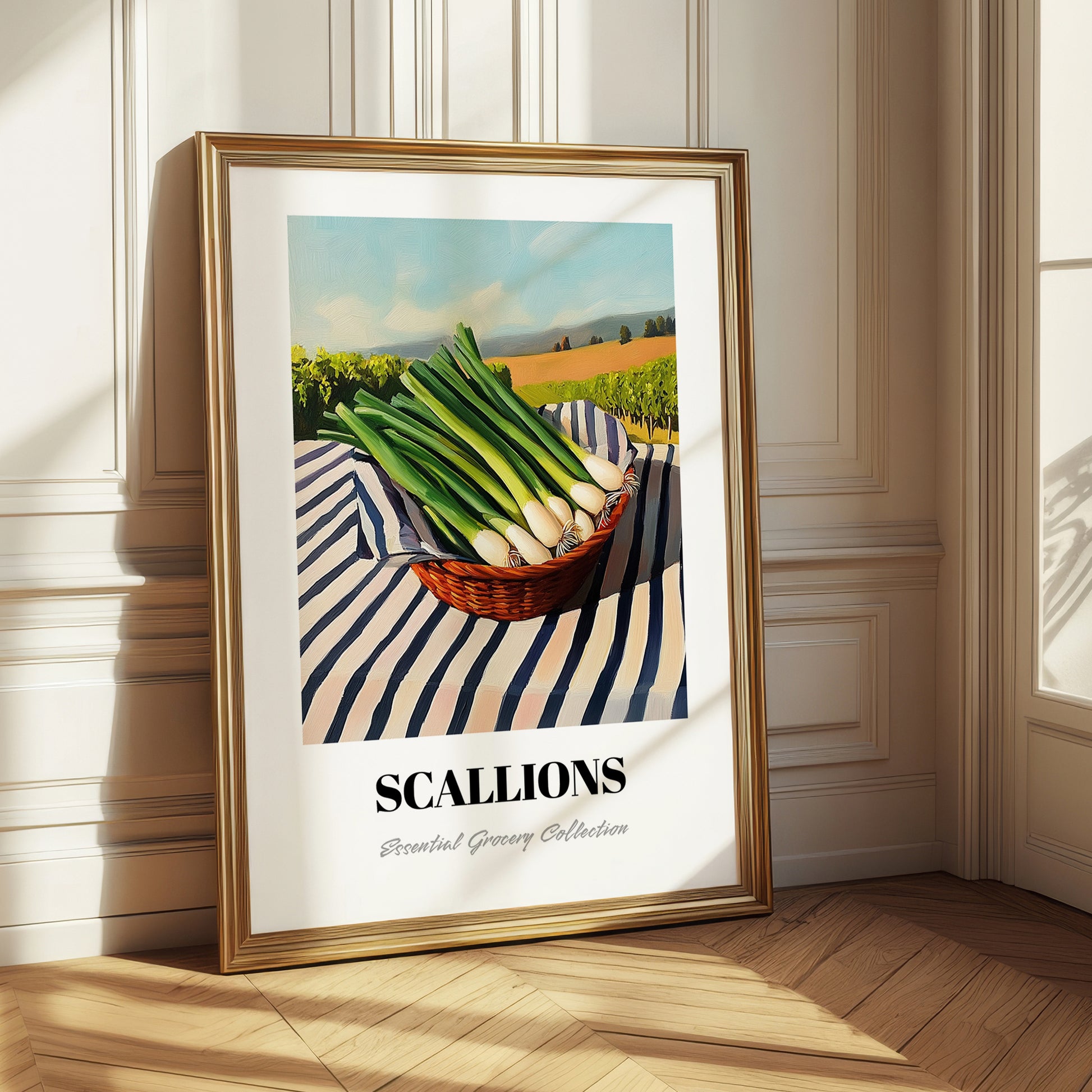 Scallions – Valley Café Scene, Vegetable Still Life