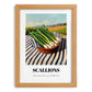 Scallions – Valley Café Scene, Vegetable Still Life, set in oak frame