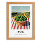 Basil – Green Valley Landscape, Fresh Herbs Still Life, set in oak frame