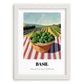 Basil – Green Valley Landscape, Fresh Herbs Still Life, placed in minimal white frame