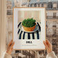 Dill – on Striped Tablecloth, Fresh Herbs Wall Decor, styled in a charming Paris street view