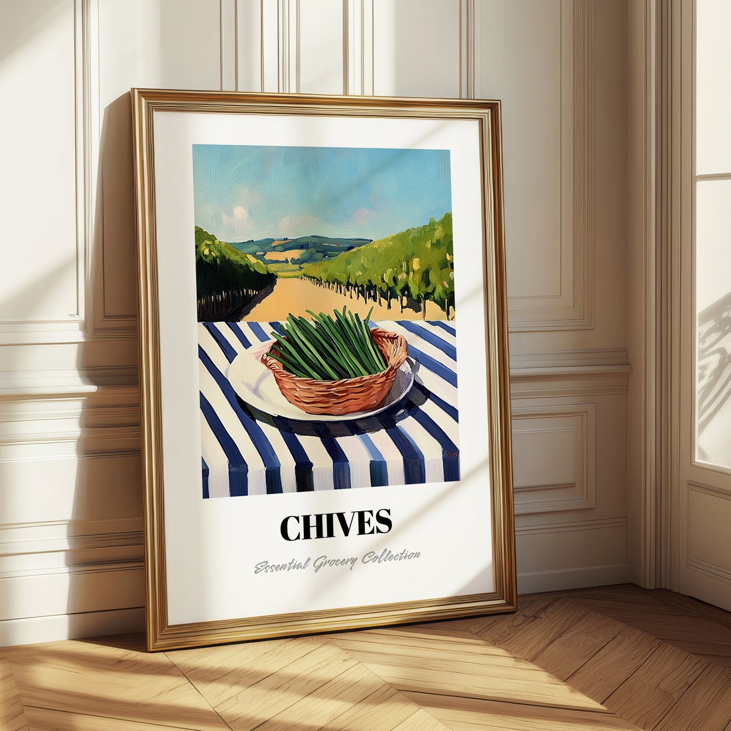 Chives – Valley Café Scene, Fresh Herbs Wall Decor