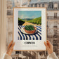 Chives – Valley Café Scene, Fresh Herbs Wall Decor, styled in a charming Paris street view