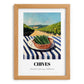Chives – Valley Café Scene, Fresh Herbs Wall Decor, set in oak frame
