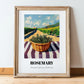Rosemary – Valley Café Scene, Fresh Herbs Still Life, in wooden frame leaning on the floor