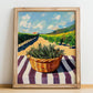 Rosemary – Valley Café Scene, Fresh Herbs Still Life, no-text version framed in wood