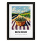 Rosemary – Valley Café Scene, Fresh Herbs Still Life, in sleek black frame