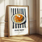 Pancakes – on Striped Tablecloth, American Pastry Wall Decor 