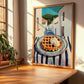 Waffles – White village Urban Café Scene, American Pastry Still Life, clean layout with no caption