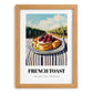 French Toast – Hillside Café View, French Food Painting, set in oak frame