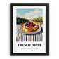 French Toast – Hillside Café View, French Food Painting, in sleek black frame