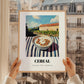 Cereal – Hillside Café View, American Food Wall Decor, styled in a charming Paris street view
