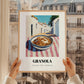 Granola – White village Street Café Scene, American Food Wall Decor, styled in a charming Paris street view