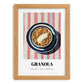 Granola #4 – on Striped Tablecloth, American Food Still Life, set in oak frame