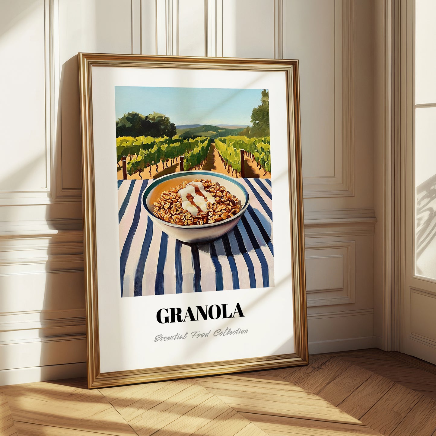 Granola #7 – Hilltop Table Scene, American Food Wall Decor