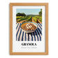 Granola #7 – Hilltop Table Scene, American Food Wall Decor, set in oak frame