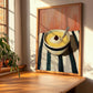 Pudding – on Striped Tablecloth, British Dessert Poster, clean layout with no caption