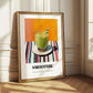 Smoothie – on Striped Tablecloth, American Drink Print 