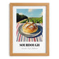 Sourdough – Hillside Café View, American Food Wall Decor, set in oak frame