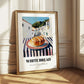 White Bread – White village Street Café Scene, American Food Print