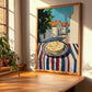 Lavash – Turkish village Urban Café Scene, Armenian Food Wall Art, clean layout with no caption