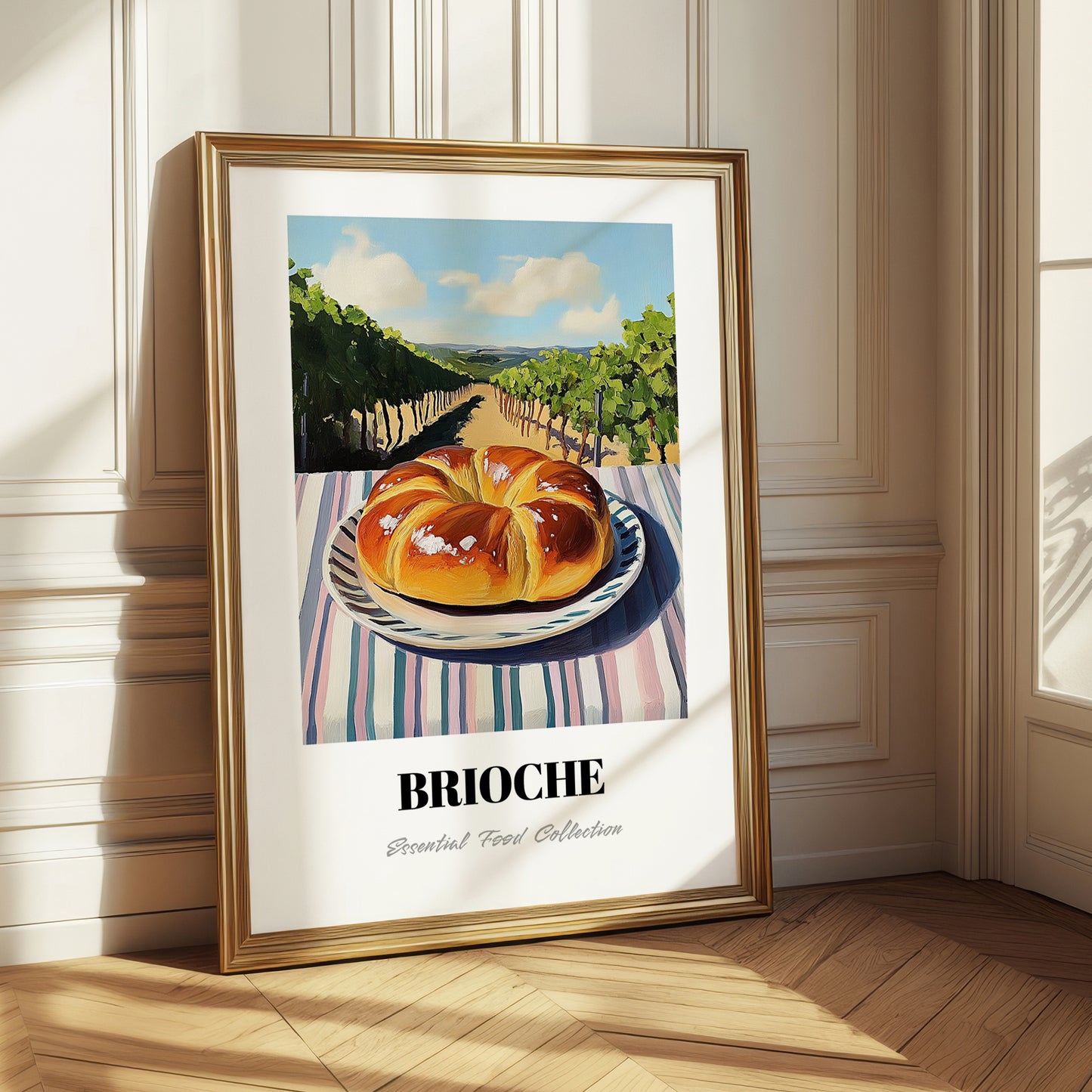 Brioche – Hillside Café View, French Pastry Wall Decor 