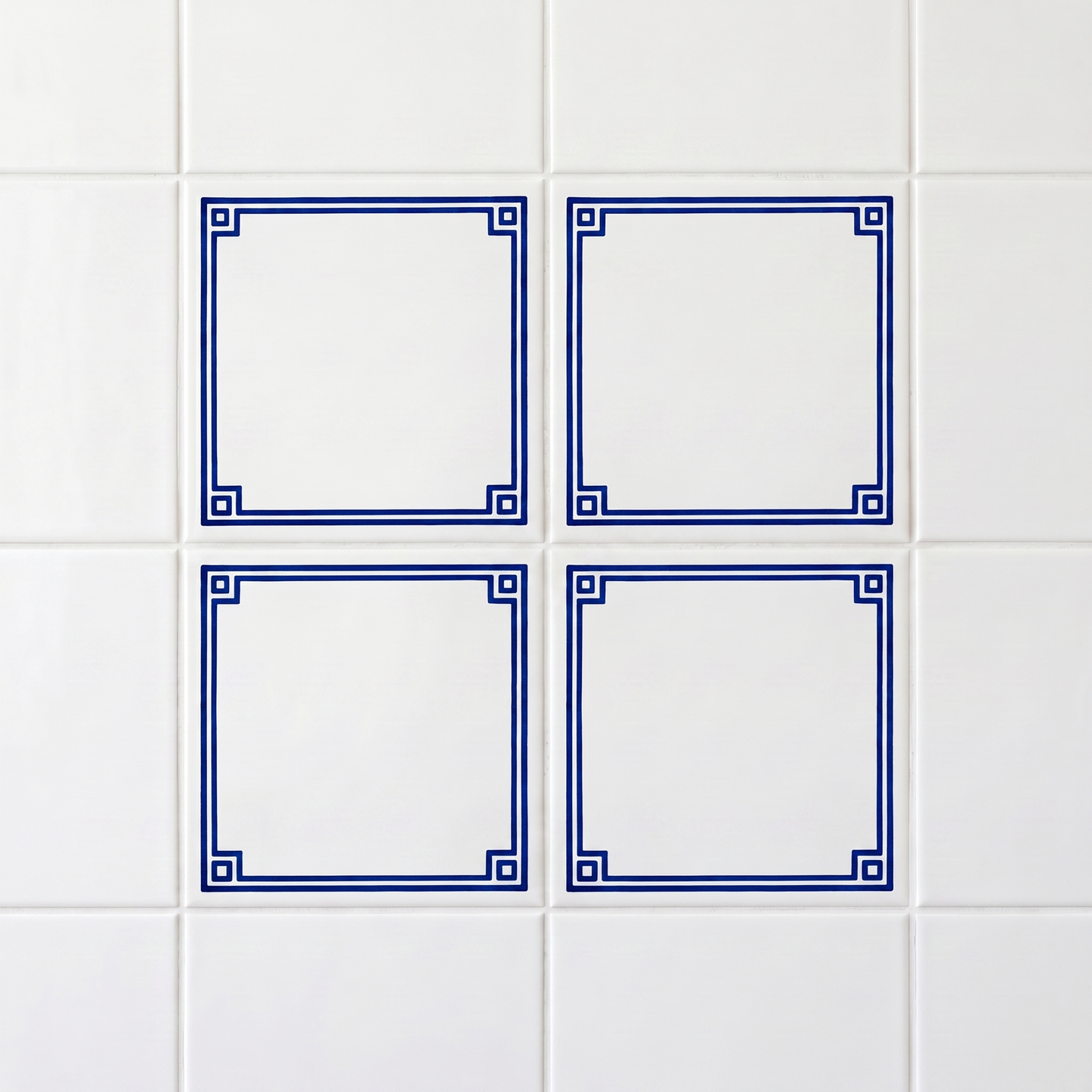 Lot de 4 carreaux Grec motif uniquement · Économisez 65%