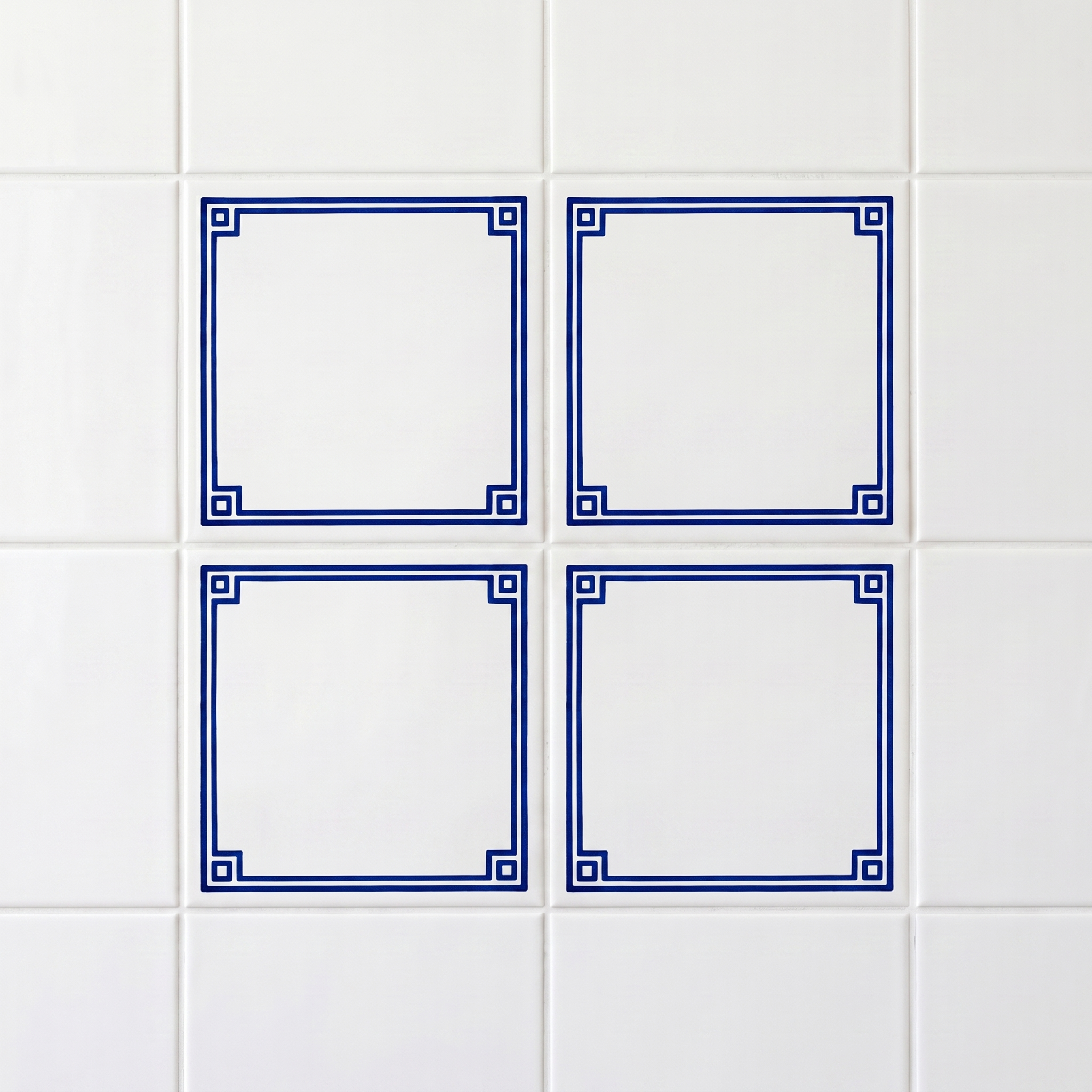 Lot de 4 carreaux Grec motif uniquement · Économisez 65%