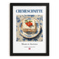 Cremeschnitte – Austrian Dessert Dish, Café Illustration, in sleek black frame