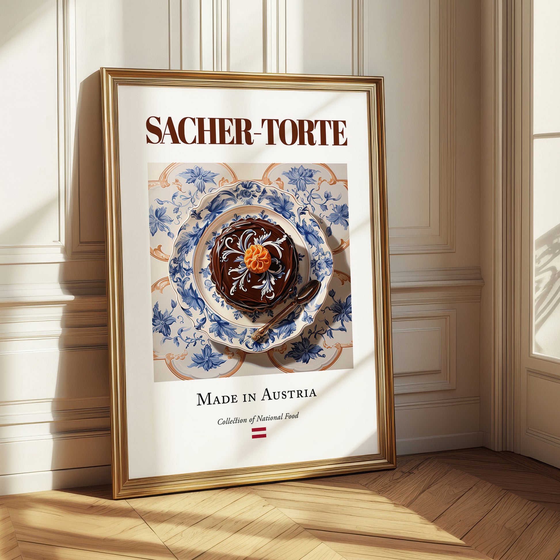Sacher-Torte – Austrian Dessert Dish, Brasserie Illustration