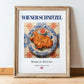 Wiener Schnitzel – Austrian Meat Dish, Tavern Wall Art, in wooden frame leaning on the floor
