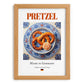 Pretzel – German Bread Dish, Café Wall Decor, set in oak frame