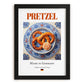 Pretzel – German Bread Dish, Café Wall Decor, in sleek black frame
