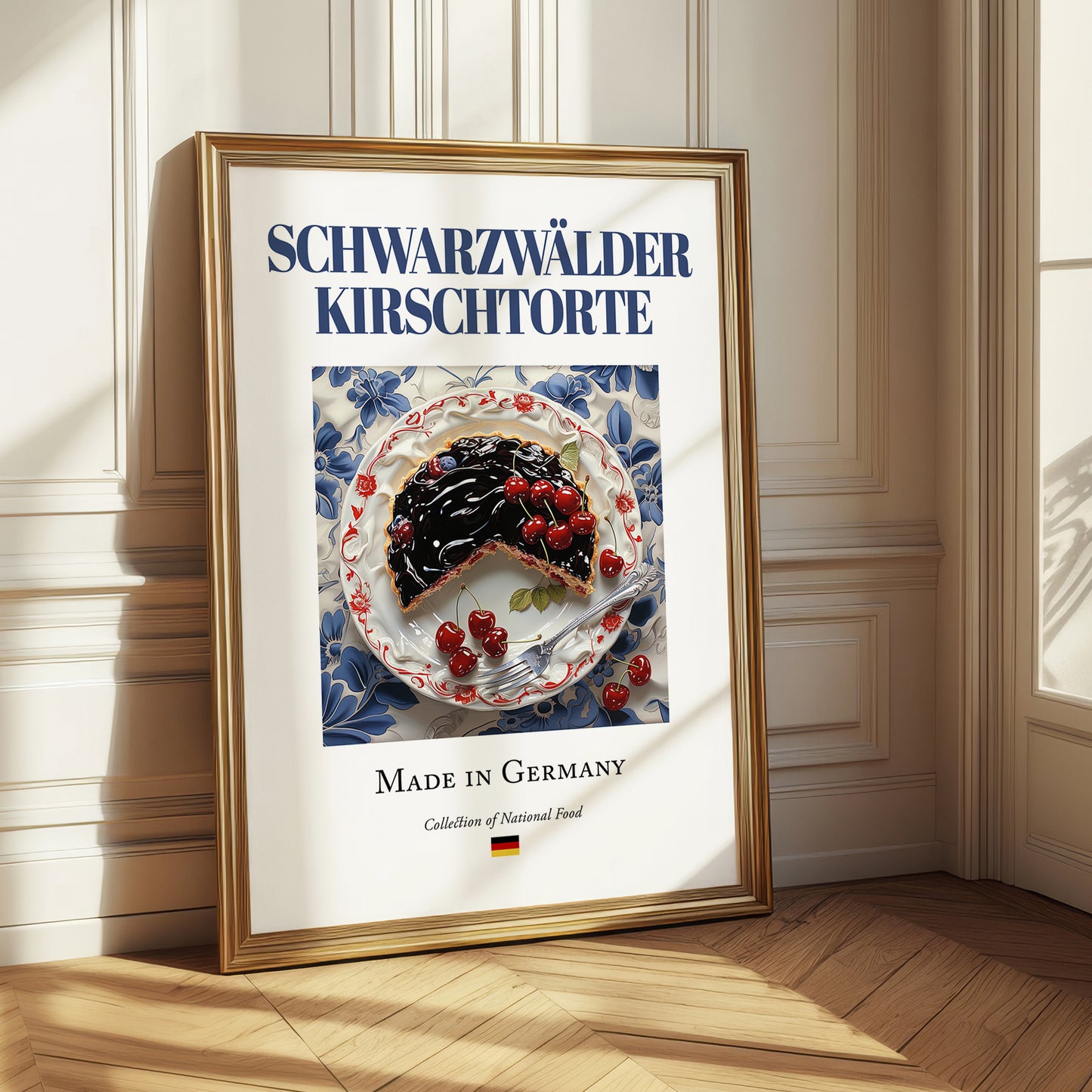 Schwarzwälder Kirschtorte – German Dessert Dish, Brasserie Print