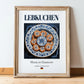 Lebkuchen – German Dessert Dish, Bistro Painting, in wooden frame leaning on the floor