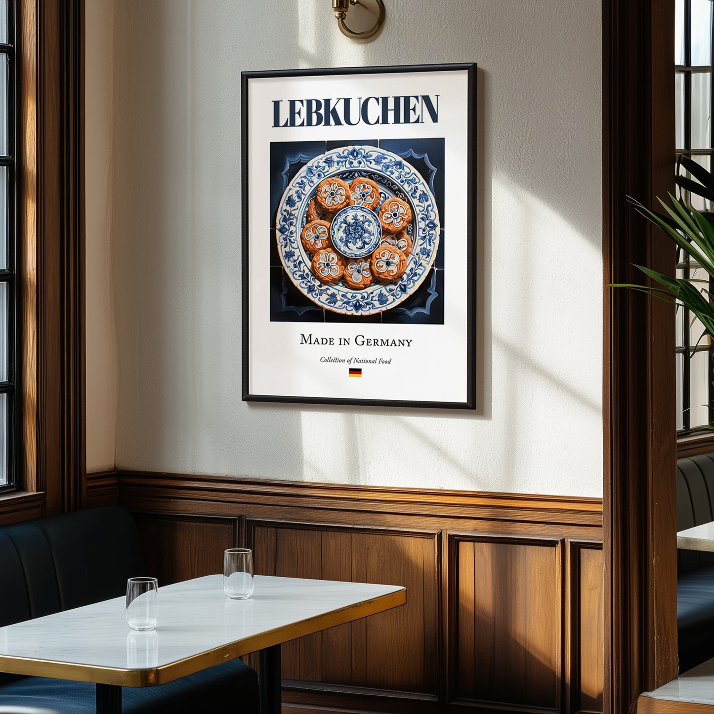 Lebkuchen – German Dessert Dish, Bistro Painting, clean layout with no caption