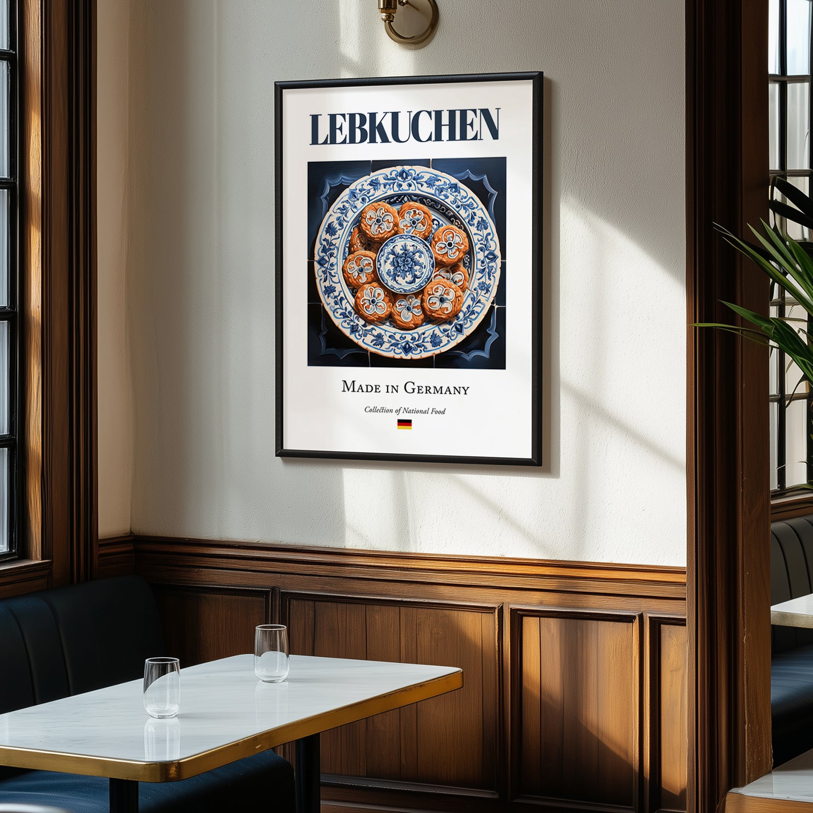 Lebkuchen – German Dessert Dish, Bistro Painting, clean layout with no caption