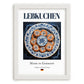Lebkuchen – German Dessert Dish, Bistro Painting, placed in minimal white frame
