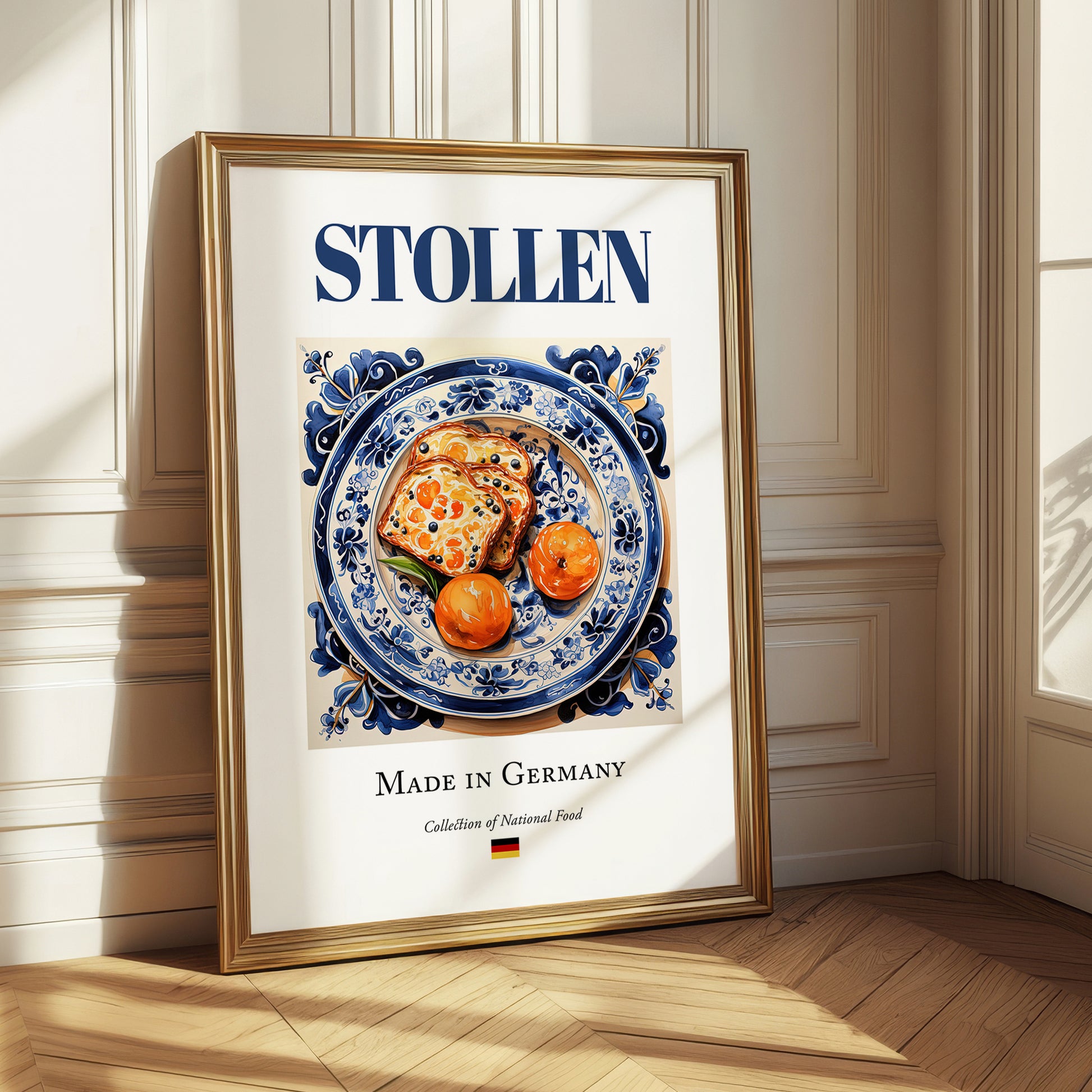 Stollen – German Dessert Dish, Fine Dining Restaurant Wall Decor