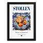 Stollen – German Dessert Dish, Fine Dining Restaurant Wall Decor, in sleek black frame