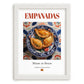 Empanadas – Spanish Snack Dish, Bistro Painting, placed in minimal white frame