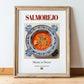 Salmorejo – Spanish Soup Dish, Bistro Still Life, in wooden frame leaning on the floor
