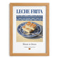 Leche frita – Spanish Dessert Dish, Farmhouse Kitchen Art, set in oak frame