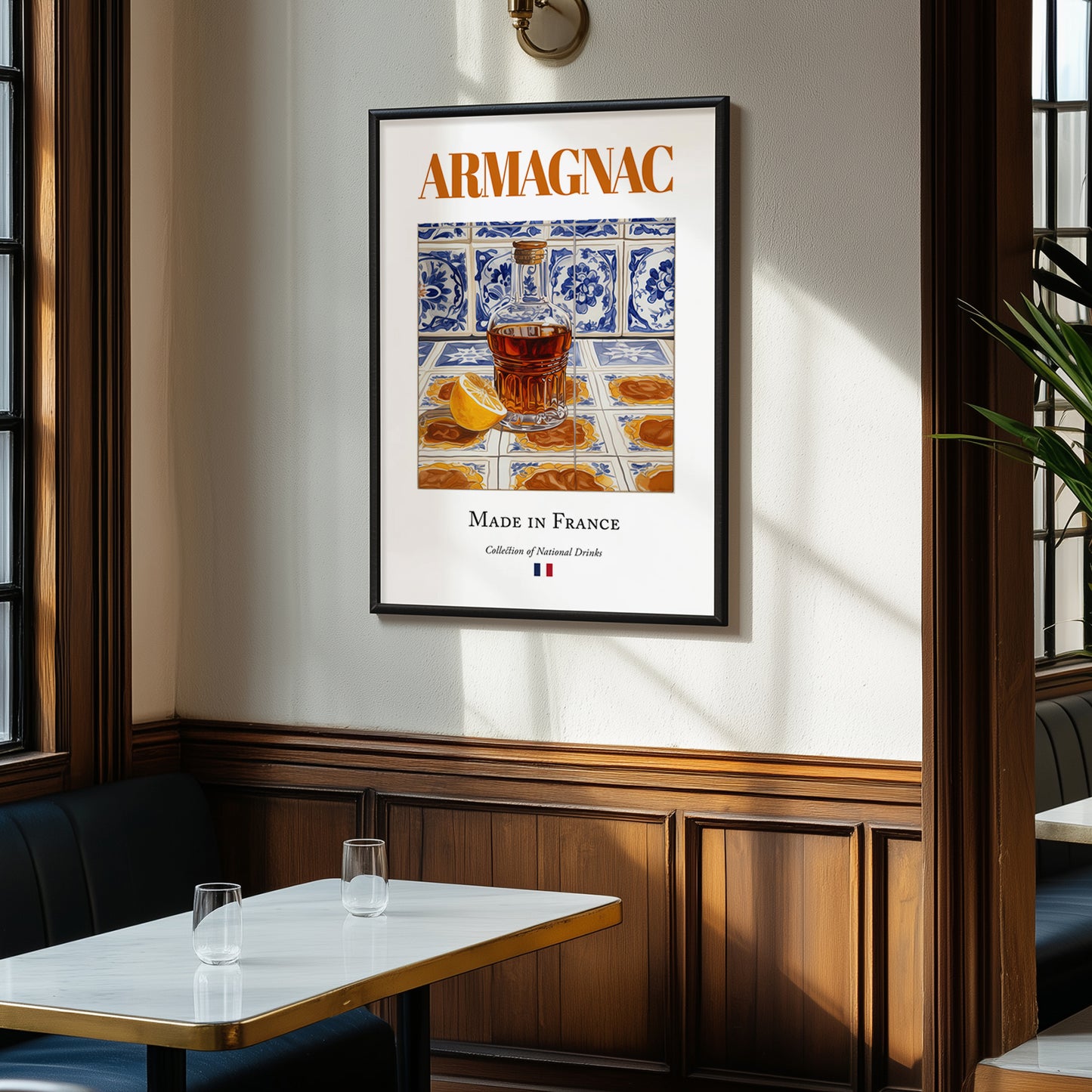 Armagnac – French Spirit Drink, Jazz Bar Poster, clean layout with no caption
